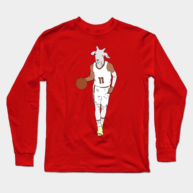 Trae Young, The GOAT Long Sleeve T-Shirt by rattraptees